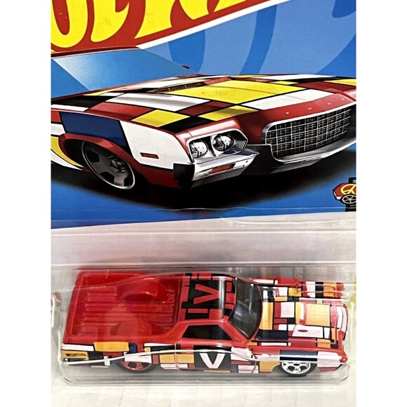 Hot Wheels 72 Ford Ranchero Art Cars 9/10 Red Grid 2021 1:64 - Picture 5 of 7